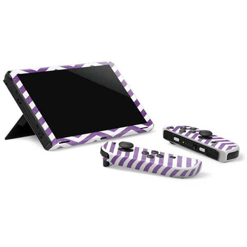 Purple Chevron Nintendo Switch OLED (2021) Skin