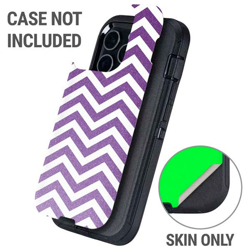 Purple Chevron Otterbox Defender iPhone Skin
