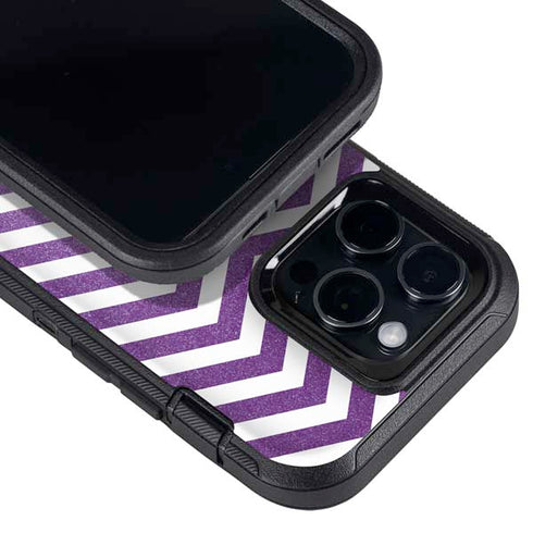 Purple Chevron Otterbox Defender iPhone Skin