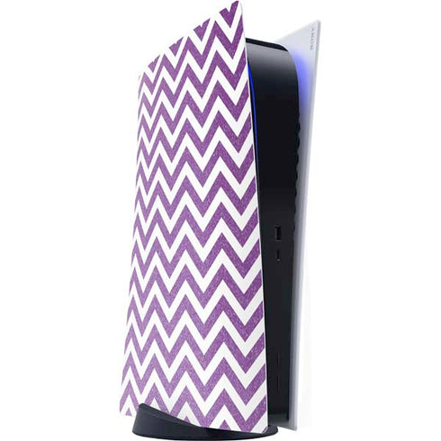 Purple Chevron PS5 Digital Edition Console Skin