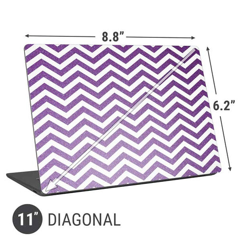 Purple Chevron Universal Laptop 11in (8.8 x 6.2in) Skin