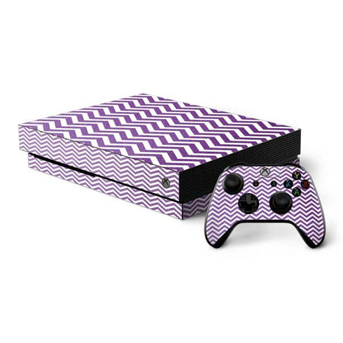 Purple Chevron Xbox One X Bundle Skin