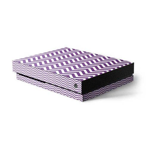 Purple Chevron Xbox One X Console Skin