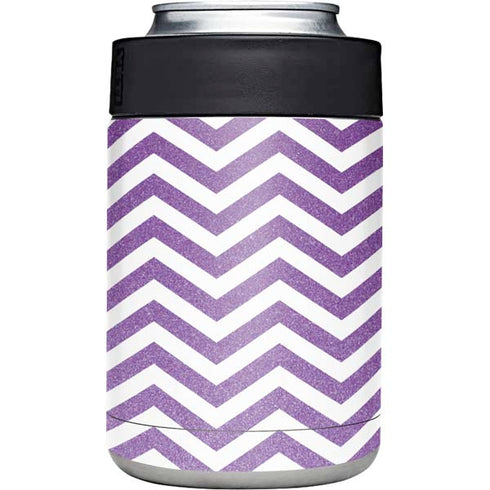 Purple Chevron Yeti Colster Can Insulator Skin
