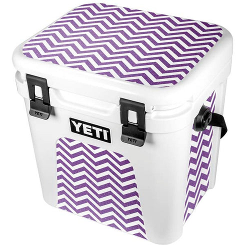 Purple Chevron YETI Roadie 24 Hard Cooler Skin