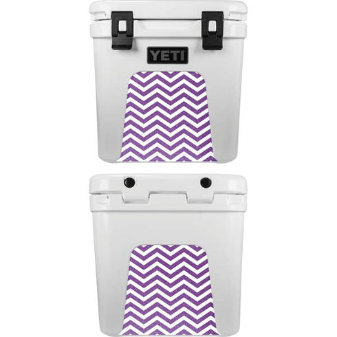 Purple Chevron YETI Roadie 24 Hard Cooler Skin