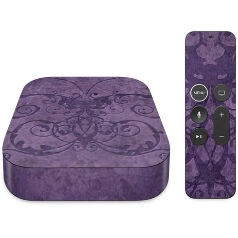 Brigid Ashwood Purple Damask Butterfly Apple TV Skin