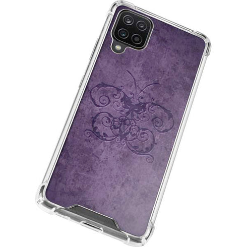 Brigid Ashwood Purple Damask Butterfly Galaxy A12 Clear Case