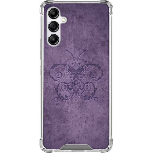 Brigid Ashwood Purple Damask Butterfly Galaxy A14 5G Clear Case