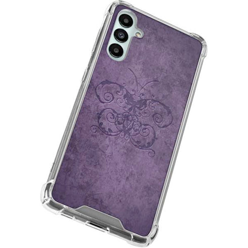 Purple Damask Butterfly by Brigid Ashwood Galaxy A15 5G Clear Case