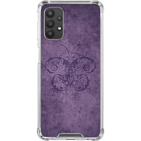 Brigid Ashwood Purple Damask Butterfly Galaxy A32 5G Clear Case