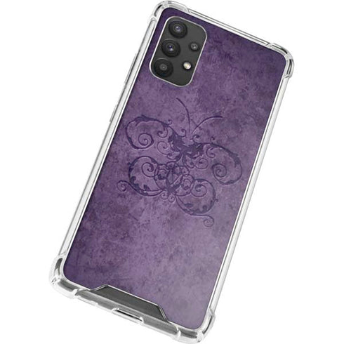 Brigid Ashwood Purple Damask Butterfly Galaxy A32 5G Clear Case