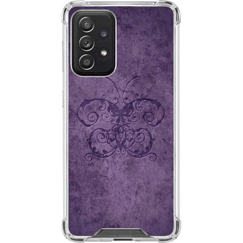 Brigid Ashwood Purple Damask Butterfly Galaxy A52 5G Clear Case