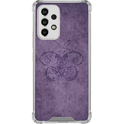 Brigid Ashwood Purple Damask Butterfly Galaxy A53 5G Clear Case