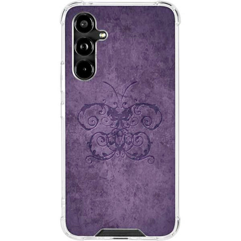 Purple Damask Butterfly by Brigid Ashwood Galaxy A54 5G Clear Case
