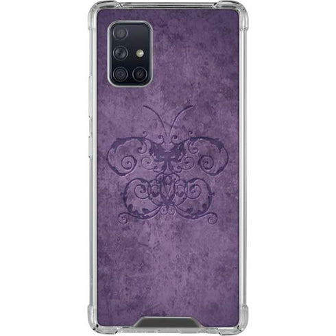 Brigid Ashwood Purple Damask Butterfly Galaxy A71 5G Clear Case