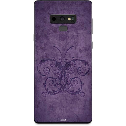 Brigid Ashwood Purple Damask Butterfly Galaxy Note 9 Skin