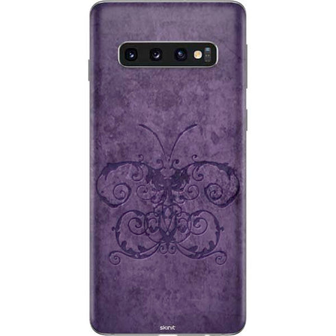 Brigid Ashwood Purple Damask Butterfly Galaxy S10 Skin