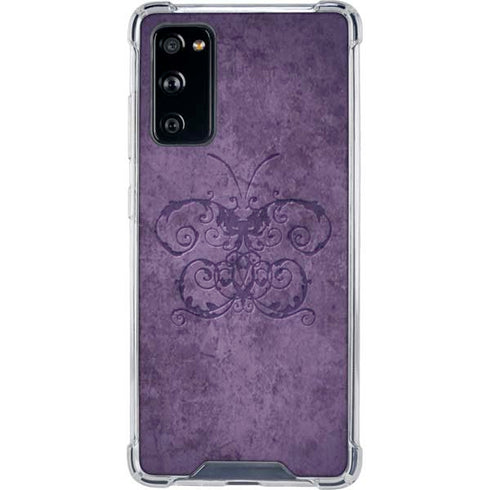 Brigid Ashwood Purple Damask Butterfly Galaxy S20 FE Clear Case