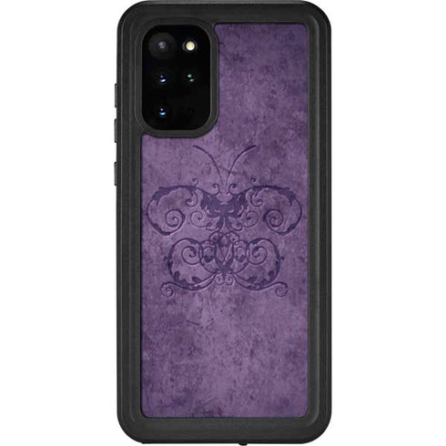 Brigid Ashwood Purple Damask Butterfly Galaxy S20 Plus Waterproof Case