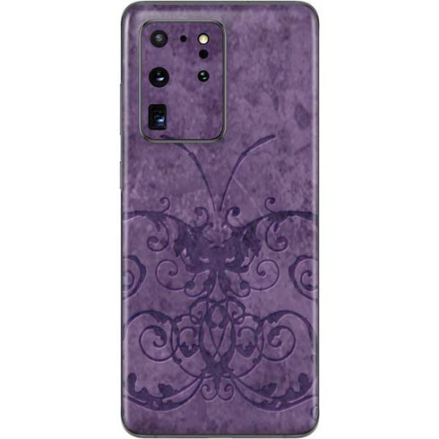 Brigid Ashwood Purple Damask Butterfly Galaxy S20 Ultra 5G Skin