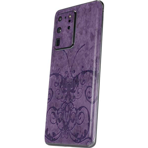 Brigid Ashwood Purple Damask Butterfly Galaxy S20 Ultra 5G Skin
