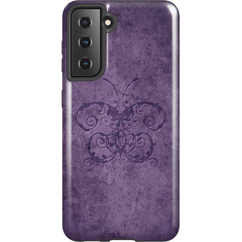 Brigid Ashwood Purple Damask Butterfly Galaxy S21 5G Pro Case