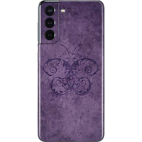 Brigid Ashwood Purple Damask Butterfly Galaxy S21 5G Skin