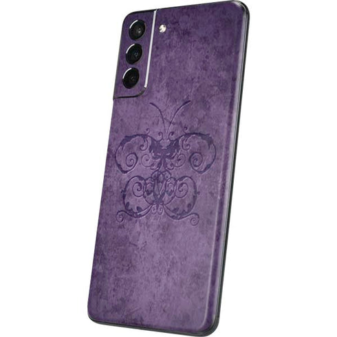 Brigid Ashwood Purple Damask Butterfly Galaxy S21 5G Skin