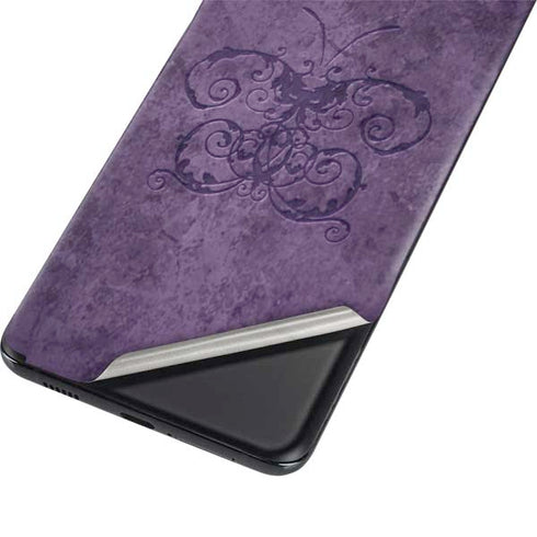 Brigid Ashwood Purple Damask Butterfly Galaxy S21 5G Skin