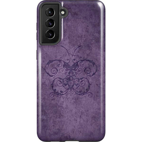 Brigid Ashwood Purple Damask Butterfly Galaxy S21 FE Pro Case