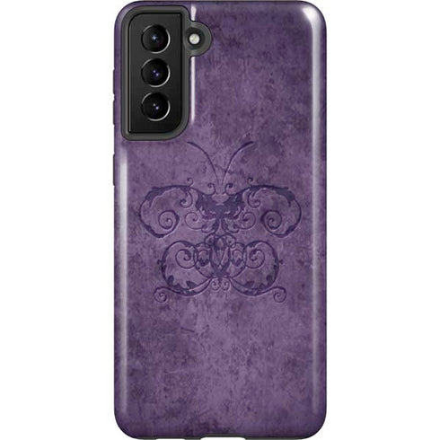Brigid Ashwood Purple Damask Butterfly Galaxy S21 Plus 5G Pro Case