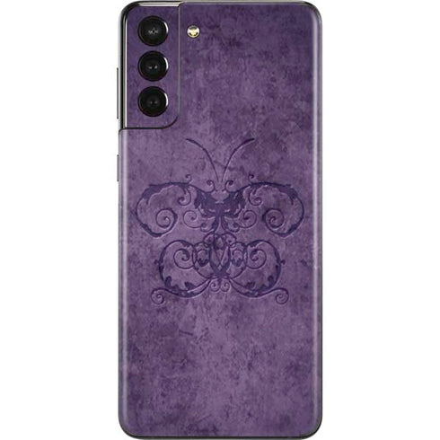 Brigid Ashwood Purple Damask Butterfly Galaxy S21 Plus 5G Skin