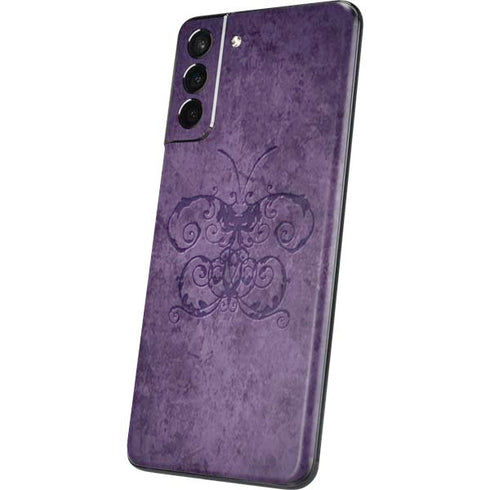 Brigid Ashwood Purple Damask Butterfly Galaxy S21 Plus 5G Skin