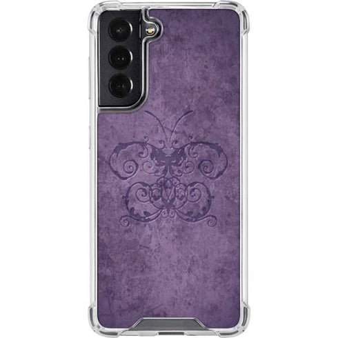 Brigid Ashwood Purple Damask Butterfly Galaxy S22 Clear Case