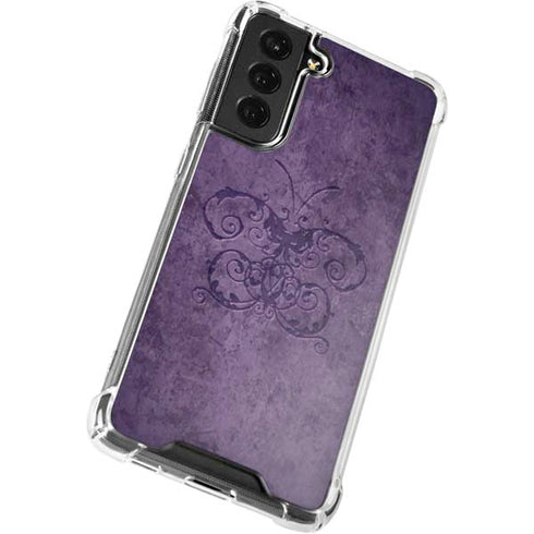 Brigid Ashwood Purple Damask Butterfly Galaxy S22 Clear Case