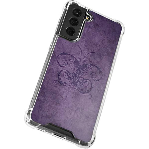 Brigid Ashwood Purple Damask Butterfly Galaxy S22 Plus Clear Case