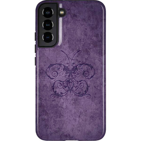 Brigid Ashwood Purple Damask Butterfly Galaxy S22 Plus Pro Case