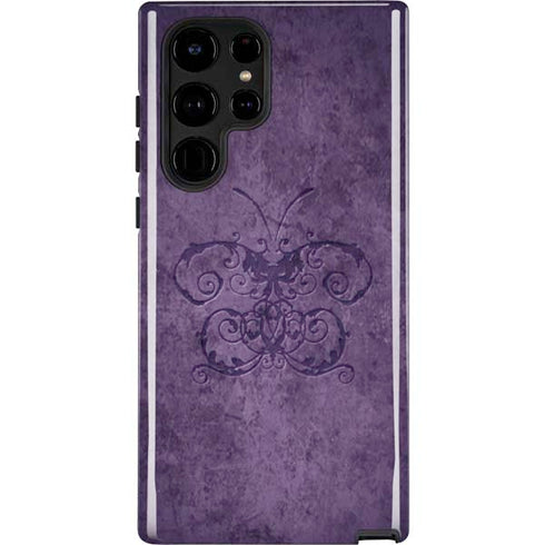 Brigid Ashwood Purple Damask Butterfly Galaxy S22 Ultra Pro Case