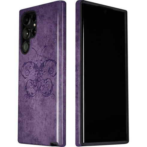 Brigid Ashwood Purple Damask Butterfly Galaxy S22 Ultra Pro Case