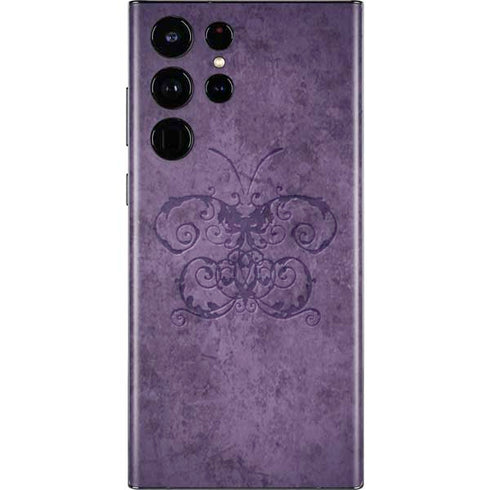 Brigid Ashwood Purple Damask Butterfly Galaxy S22 Ultra Skin