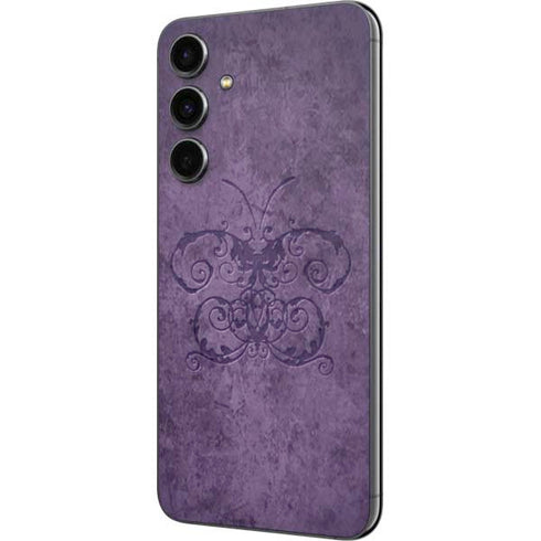 Purple Damask Butterfly by Brigid Ashwood Galaxy S23 FE Skin
