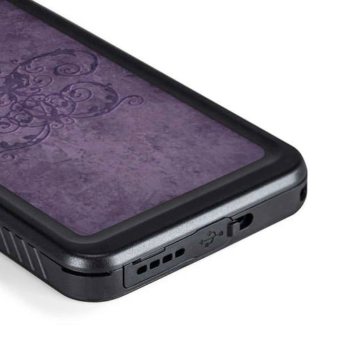 Brigid Ashwood Purple Damask Butterfly Galaxy S23 Plus Waterproof Case