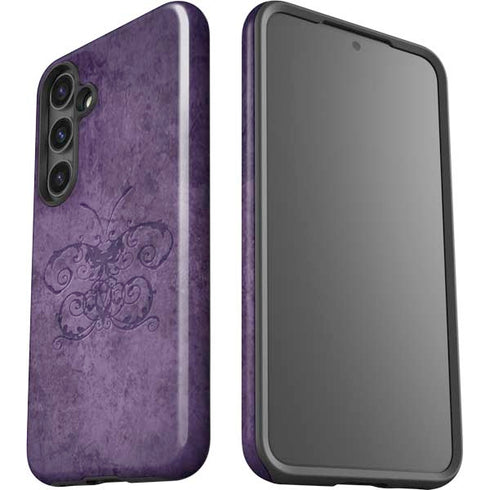 Purple Damask Butterfly by Brigid Ashwood Galaxy S24 Impact Case