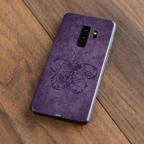 Brigid Ashwood Purple Damask Butterfly Galaxy S9 Plus Skin