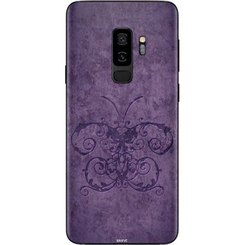Brigid Ashwood Purple Damask Butterfly Galaxy S9 Plus Skin