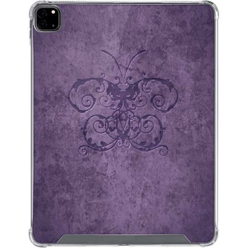 Brigid Ashwood Purple Damask Butterfly iPad Pro 12.9in (2020) Clear Case