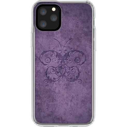 Purple Damask Butterfly by Brigid Ashwood iPhone 11 Pro Clear Case