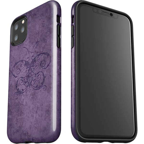 Brigid Ashwood Purple Damask Butterfly iPhone 11 Pro Max Impact Case