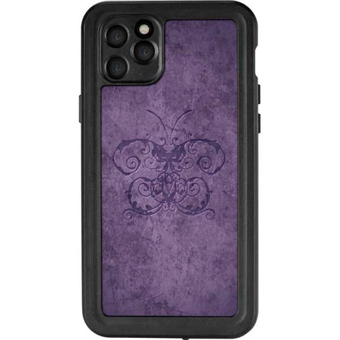 Brigid Ashwood Purple Damask Butterfly iPhone 11 Pro Max Waterproof Case